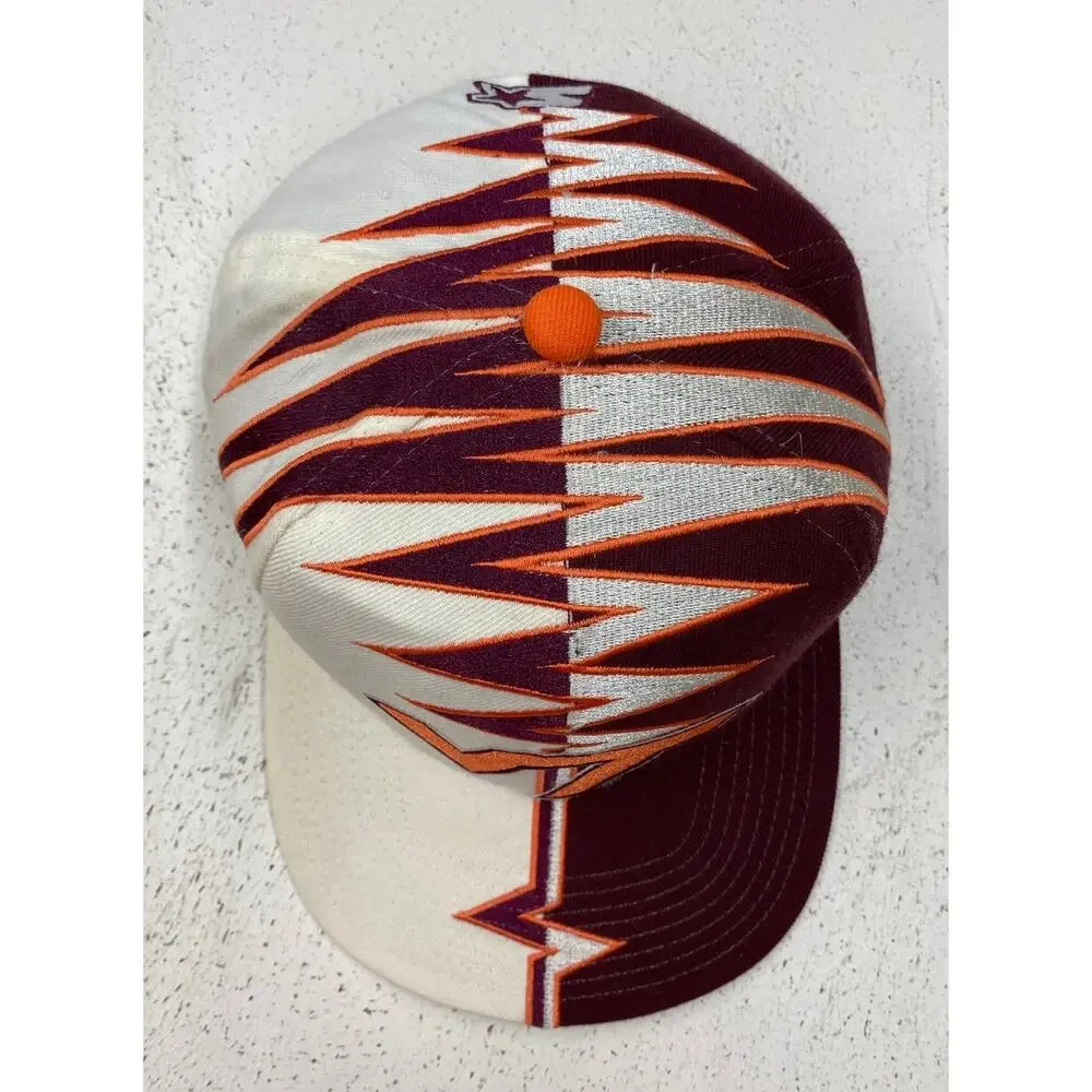 RARE VTG 90s Starter Virginia Tech VT Hokies retro shockwave strapback hat